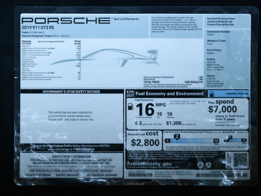 2019 Porsche 911