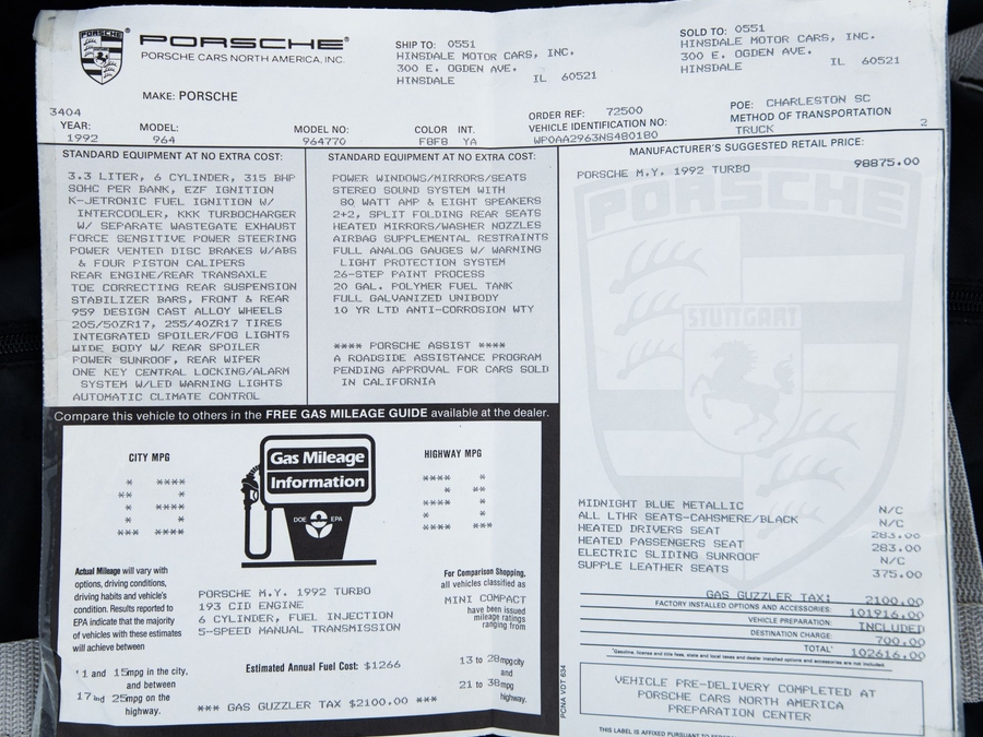 1992 Porsche 911 Turbo