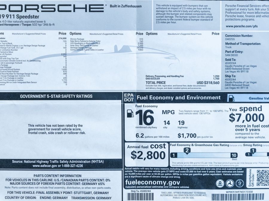 2019 Porsche 911
