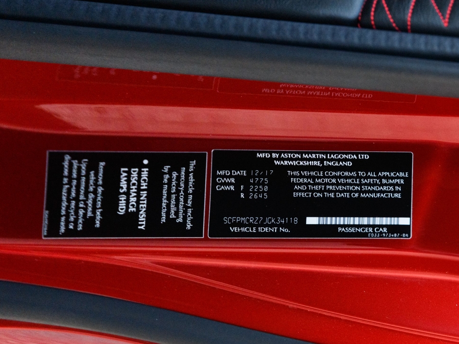 2018 Aston Martin Vanquish Zagato Volante